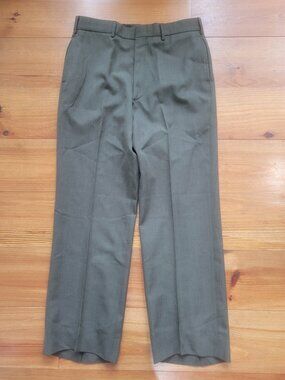 USMC Marine Corps Dress Pants Men 34 R Uniform Trousers Green Military